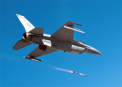 F-16 Fires AIM-9X missile