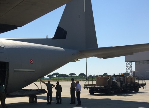 K-loader prepares a C-130J for Guardian test drop (PRNewsFoto/Caylym Technologies)