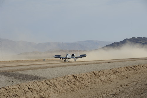 A-10 on dirt runway