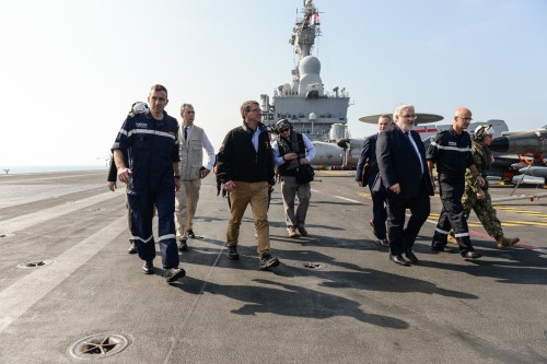 SD departs the deck of the flagship of the French Navy the Charles De Gaulle.