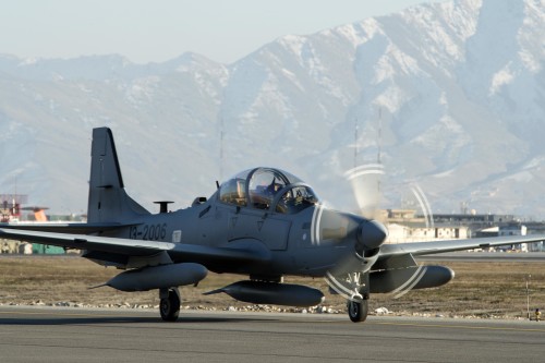 Afghan A-29 arrriving Kabul
