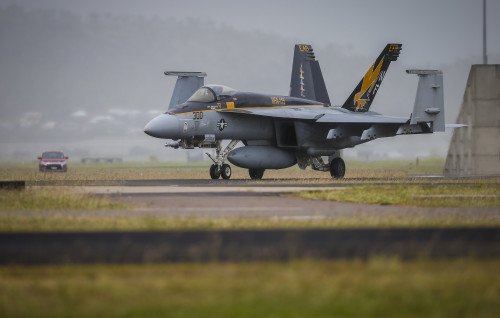 US Navy VFA-115 prepares to launch two F/A-18E Super Hornets from RAAF Base Townsville as part of Exercise Black Dagger.[/caption]

[caption id=