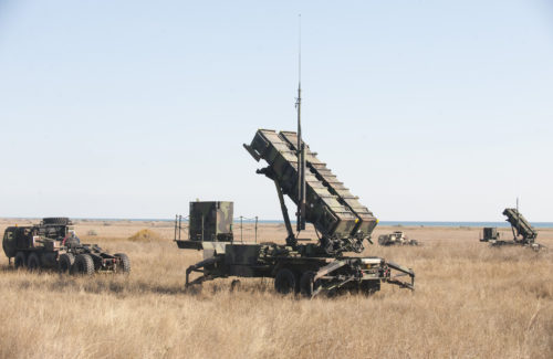 U.S. Army Soldiers, with the 5th Battalion 7th Air Defense Artillery Regiment, stage “Patriot” missile defense systems for a “Patriot Shock” exercise in Capu Midia, Romania on November 4, 2016. The weeklong exercise tests the unit’s quick response deployment readiness and increases joint interoperability with “Patriot” missile systems and their Romanian partners. (DoD News photo by Tech. Sgt. Brian Kimball)