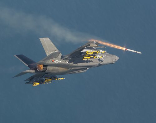 BF-3 FLT 638. External AIM-132 ASRAAM launch. Lt Col Tom Fields was the pilot on 17 May 2017.