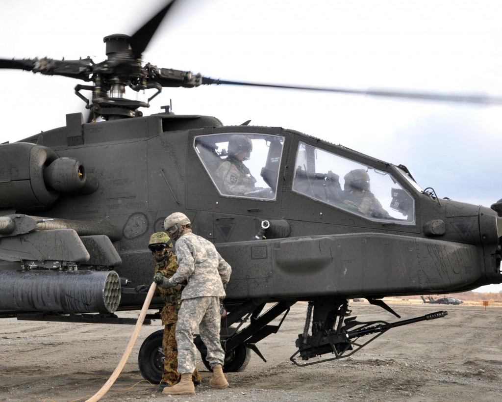 U.S. Army, JGSDF aviation refuelers demonstrate techniques during ...