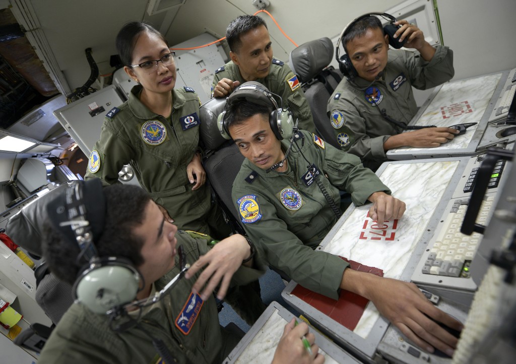 Philippine Air Force air battle managers controlled aircraft on board a ...