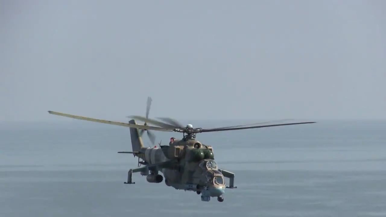 Ukrainian Mi-8, Mi-24 anti-ship training