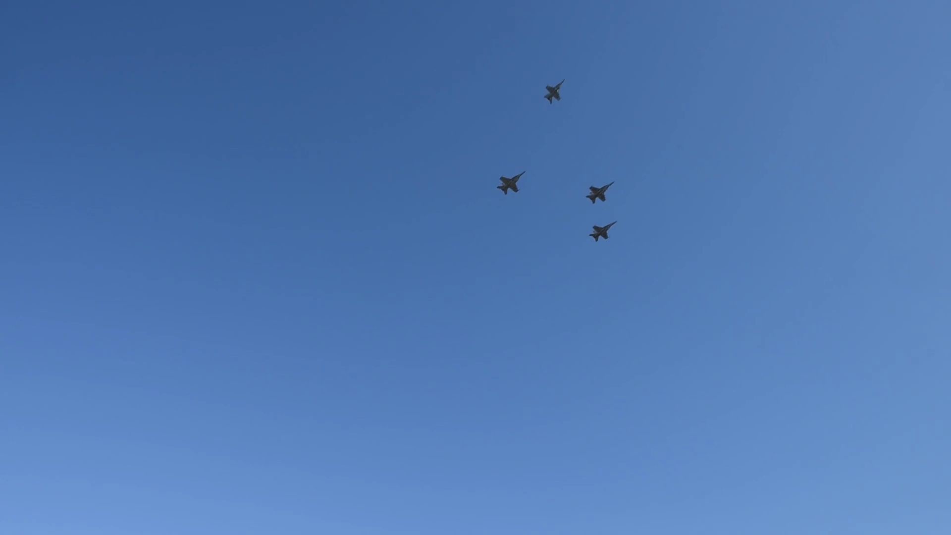 Watch the missing man formation flyover for Capt. Rosemary Mariner
