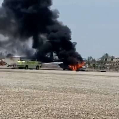 CH-53E from HMH-465 caught fire in mid-air