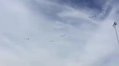 Watch 60 F-16s fly over Shaw Air Force Base