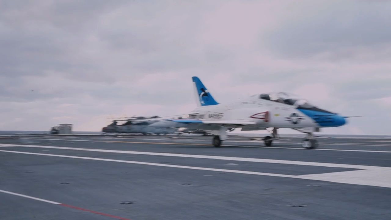 T-45, E-2D, C-2A and E/A-18G are launching and recovering aboard CVN 78 for first time