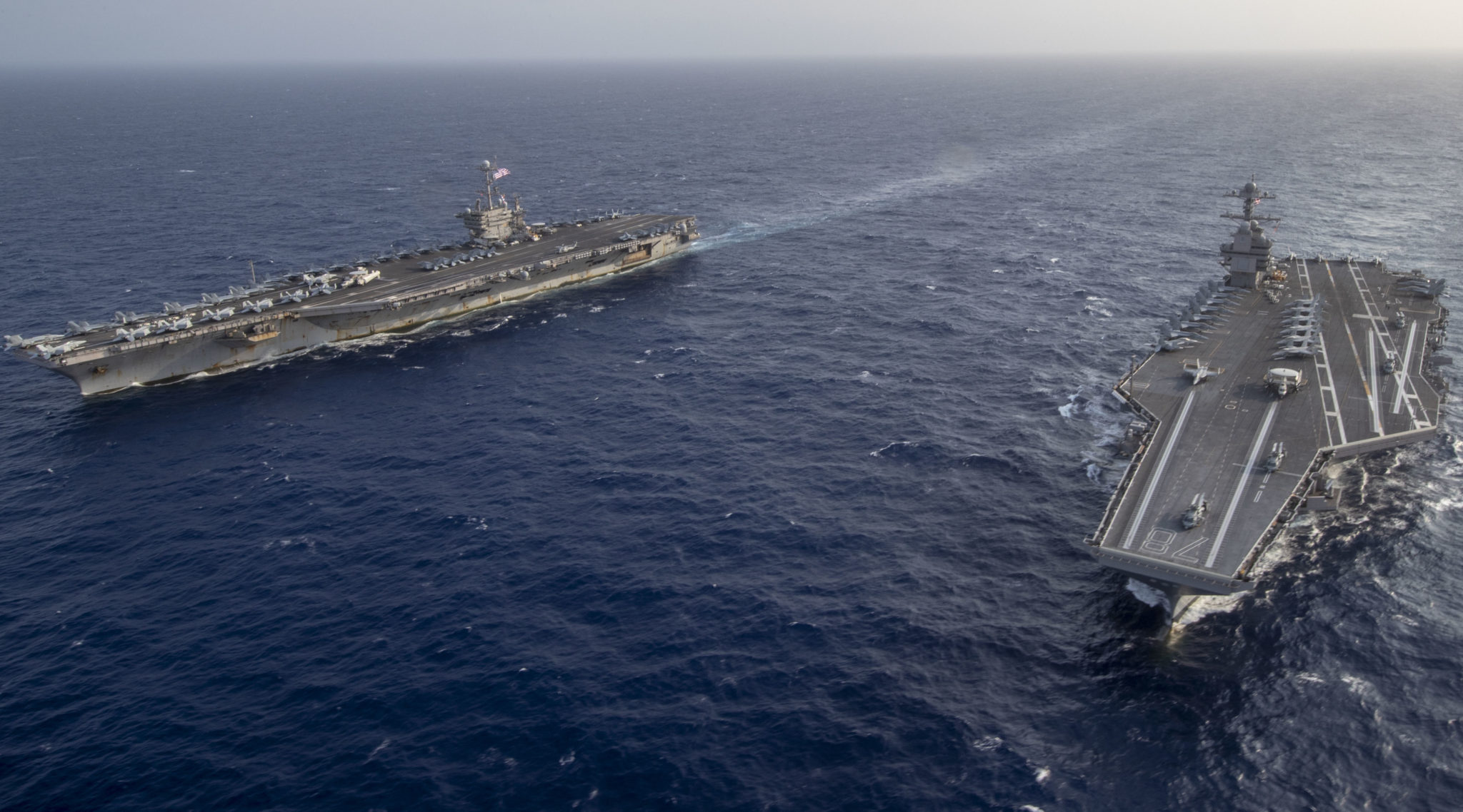 USS Gerald R. Ford Conducts Dual Carrier Ops With USS Harry S. Truman ...